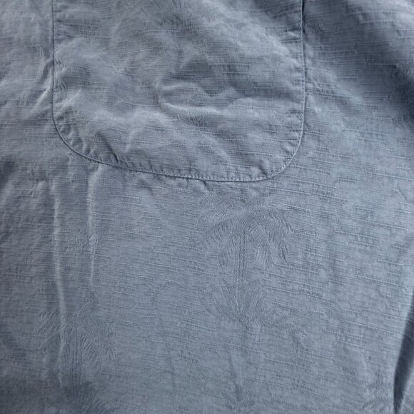 Tommy Bahama Short Sleeve Silk Floral XL Blue Hawaiian Mens Shirt Button Up - Picture 11 of 13